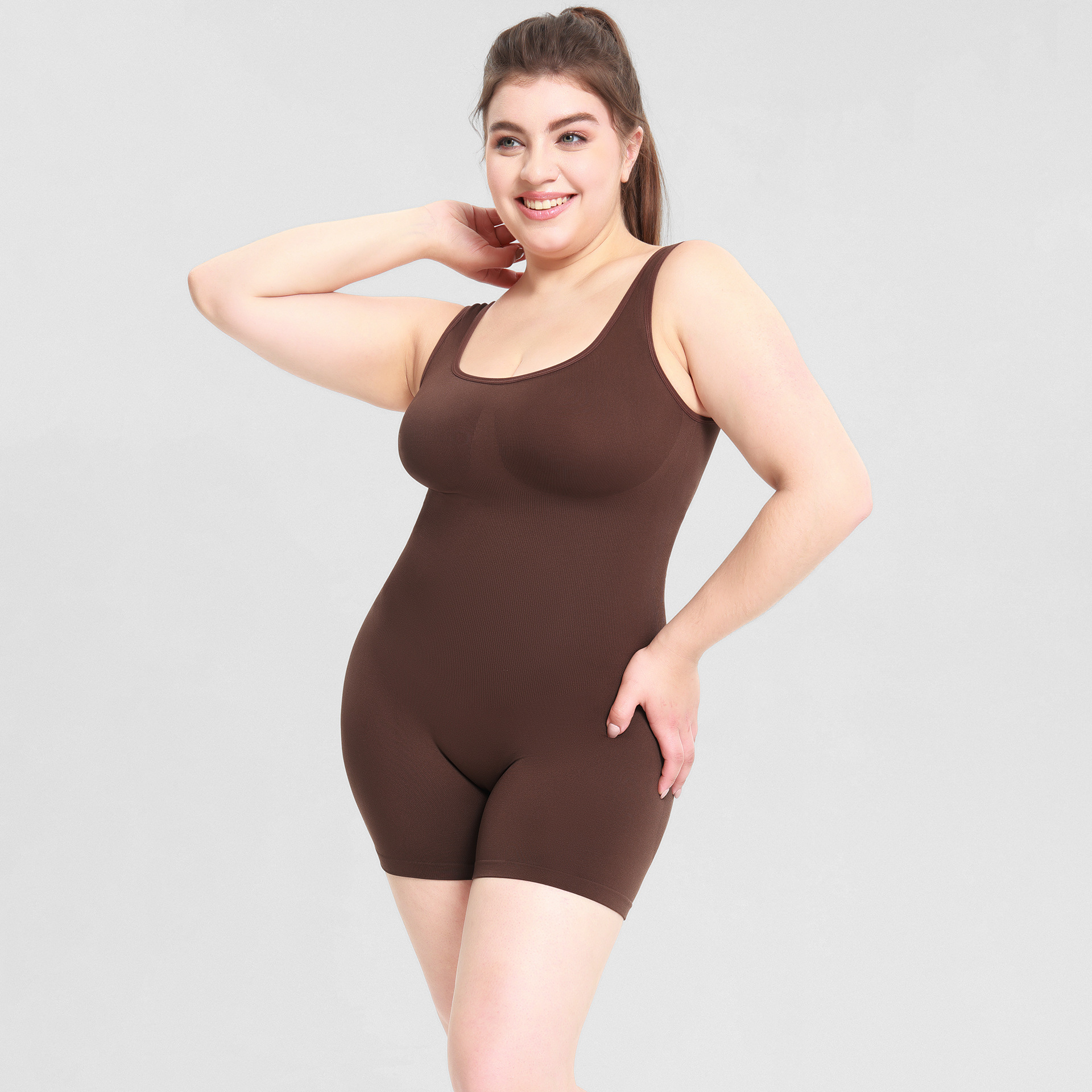 Womens Seamless Bodysuit - Sleeveless Body Shaper Romper Slimming Underwear